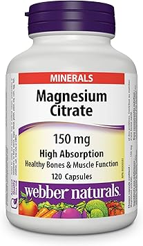 Webber Naturals - Magnesium Citrate High Absorption 150 mg - 120 Capsules
