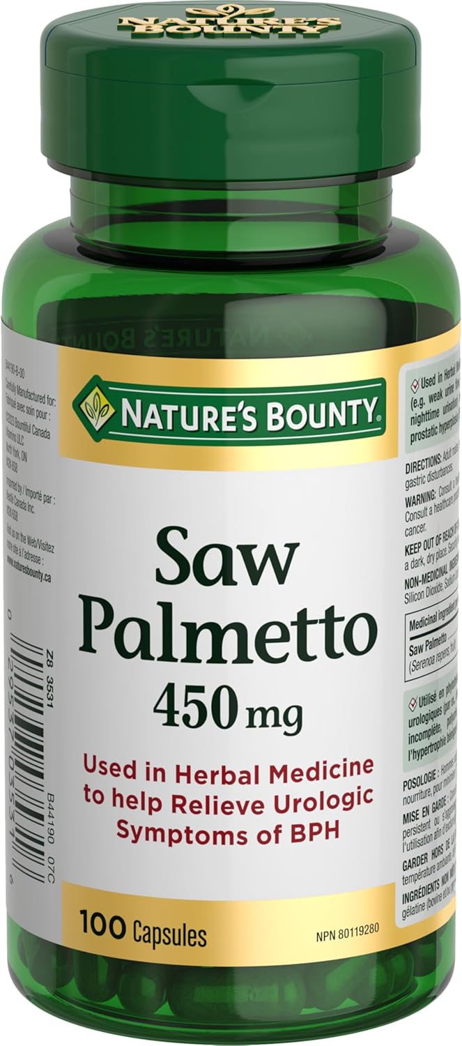 NATURE'S BOUNTY SAW PALEMETTO CAPS 100 CAPSULE