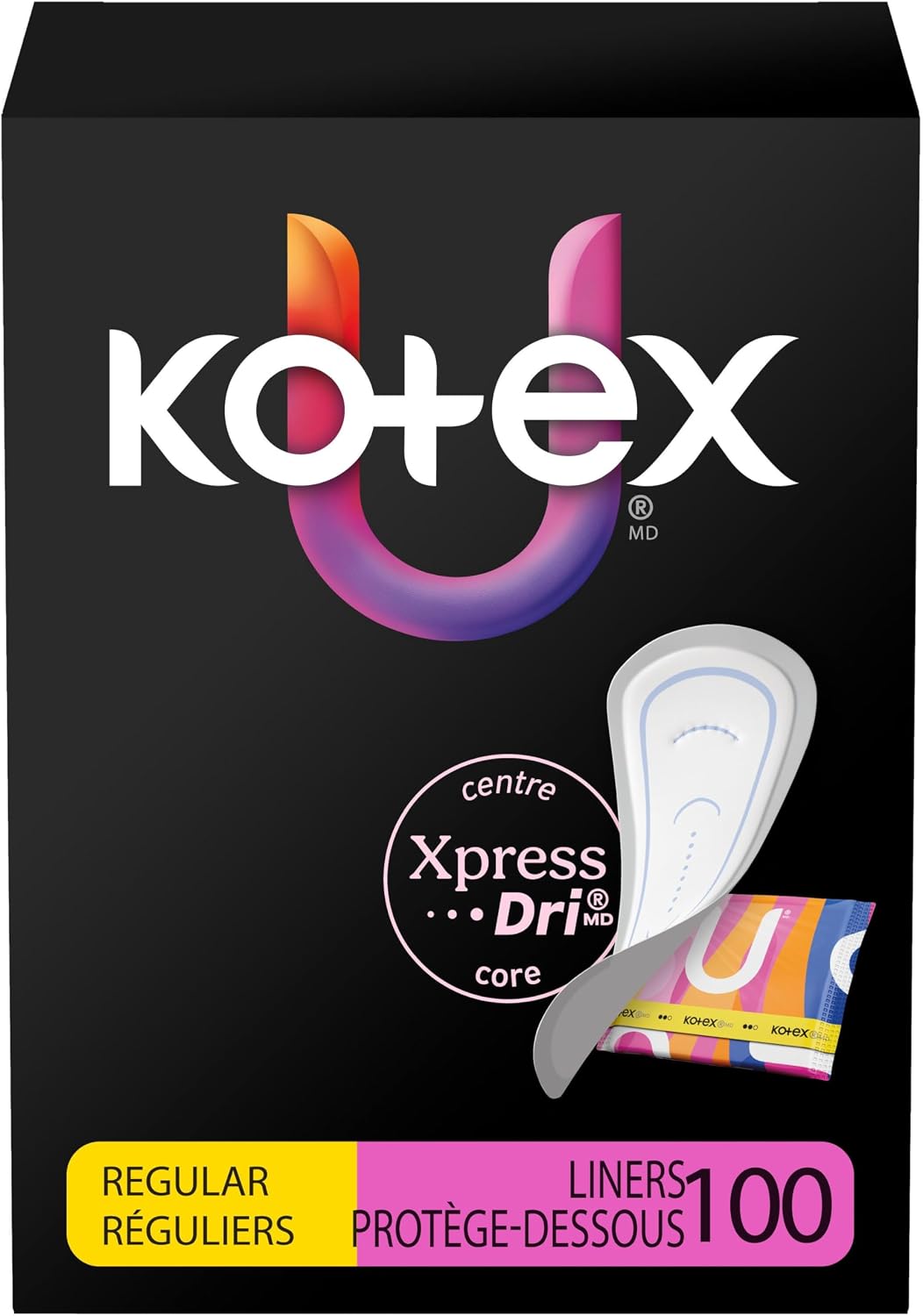 KOTEX LINERS RG 100 pack of 5