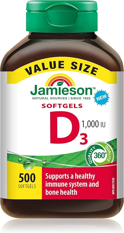 VITAMIN D3 1000IU SOFTGEL 500 JAMIESON SOFTGEL