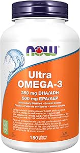 NOW    Ultra Omega-3 1000mg (500EPA / 250DHA) 180gel