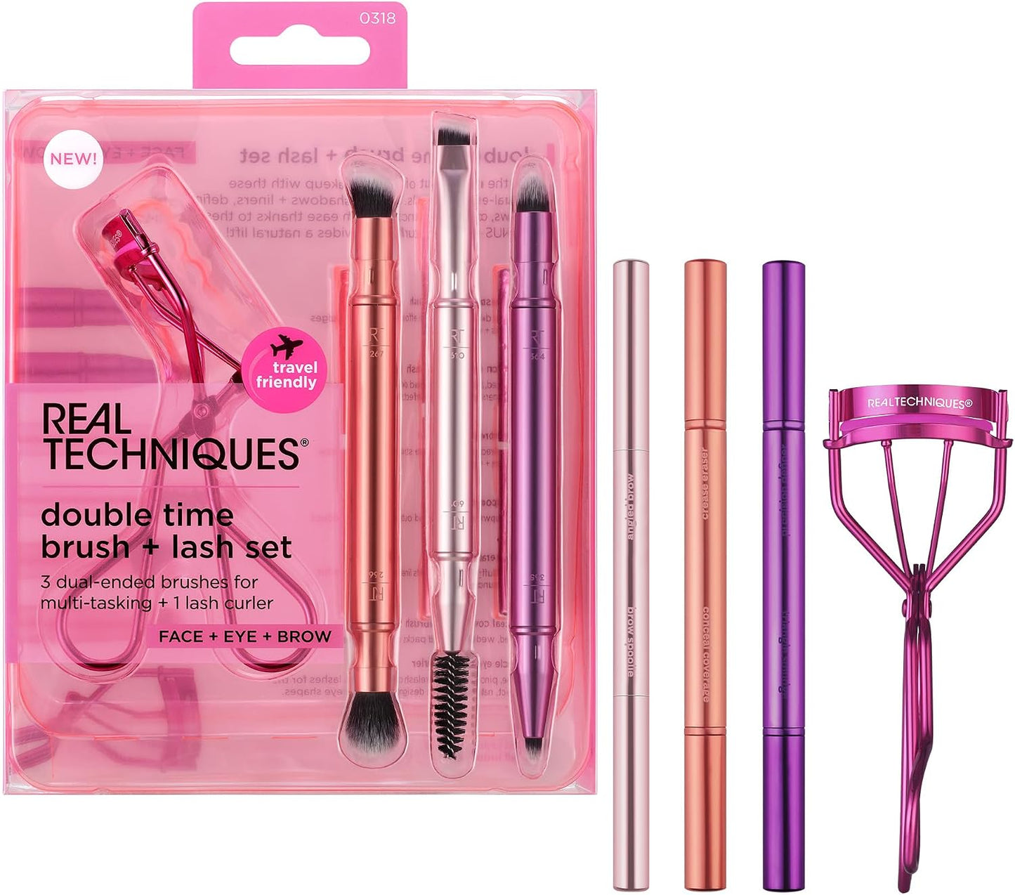 REAL TECHNIQUES TIME BRUSH + LASH SET