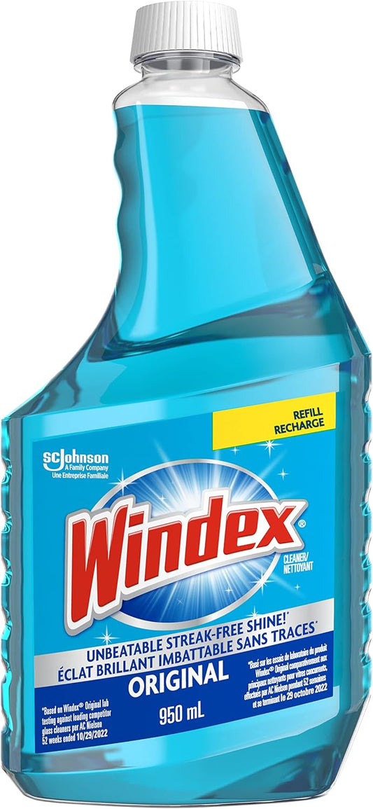 WINDEX BLUE LIQ REFILL 950ML pack of 12