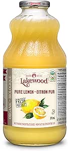 Lakewood   100% Pure Organic Fruit Juices   Org Pure Lemon Juice370ML