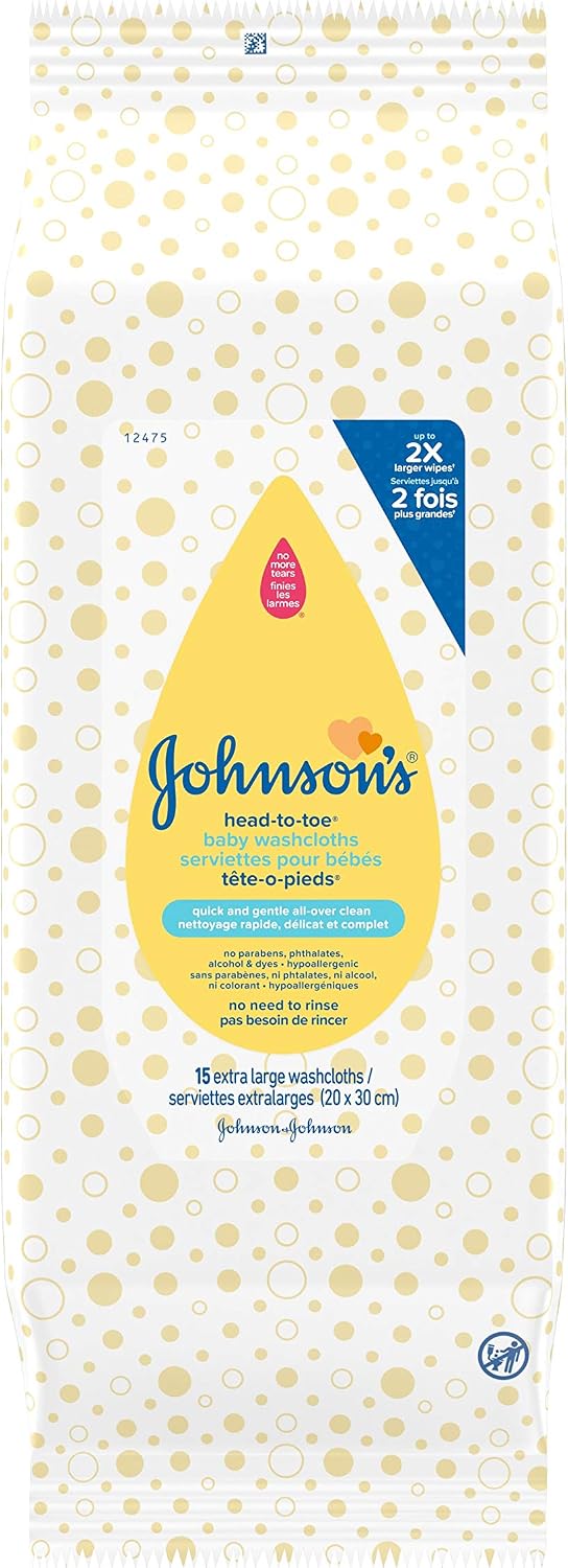 JJ BABY HEAD TO TOE WASH CLOTHS 15