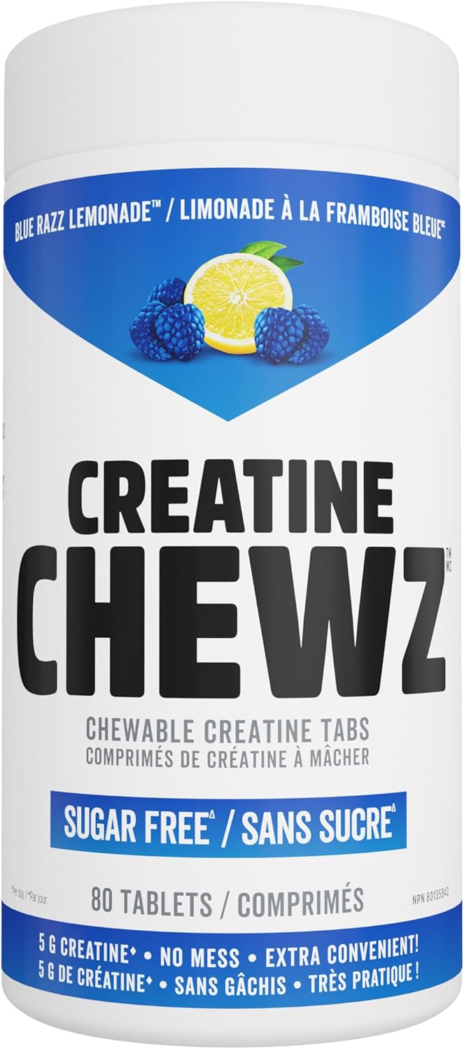 PVL  CREATINE CHEWZ  NEW! Blue Razz Lemonade  80 tablets