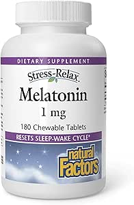 Natural Factors   Melatonin 1 mg, Peppermint   180 subtabssubtabs