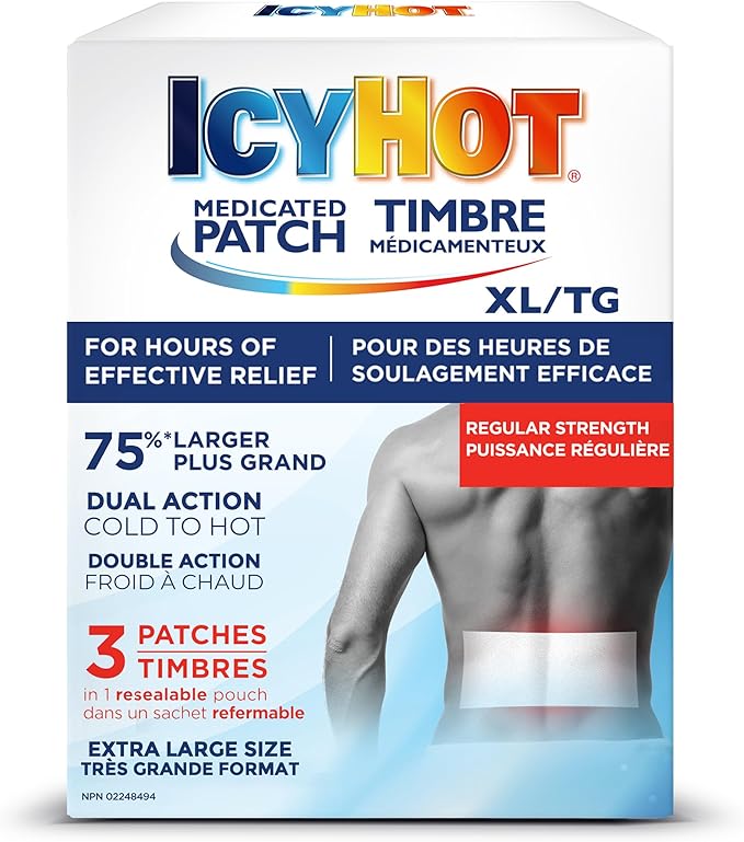 ICY HOT MEDICATED PATCH BACK XL 3 PATCH MED.