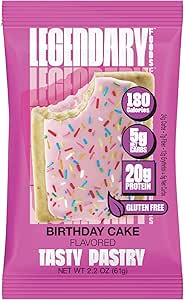 Legendary Foods Protein Pastry Birthday Cake 61 g - Pack of 10