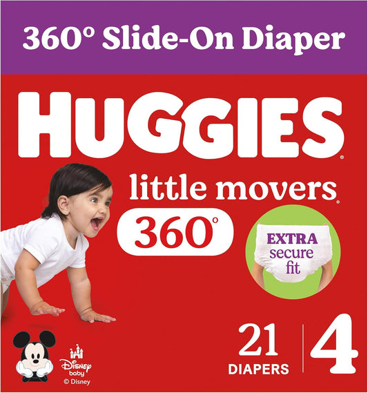 HUGGIES LITTLE MOVERS HUGGFIT DIAPER PANT #3 21 pack of 4