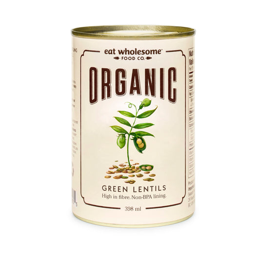 Eat Wholesome   Organic Legumes  - Green Lentils 398ML