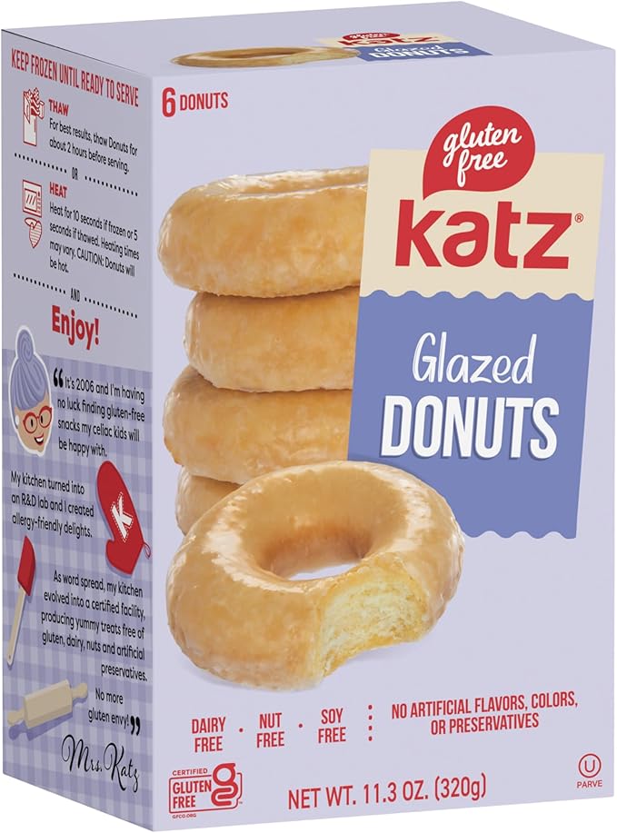 KATZ   GF GLAZED DONUTS   6 297G