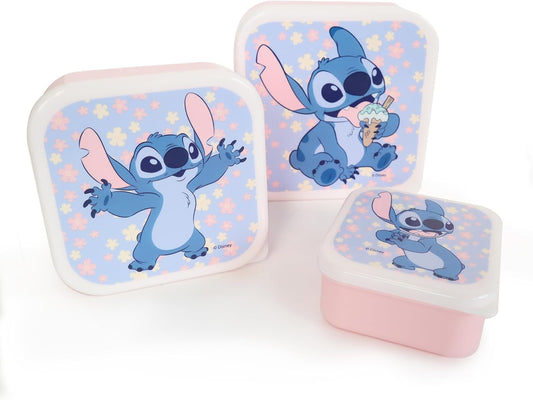 LILO&STITCH SQUARE LUNCH BX SET 3 pack of 8