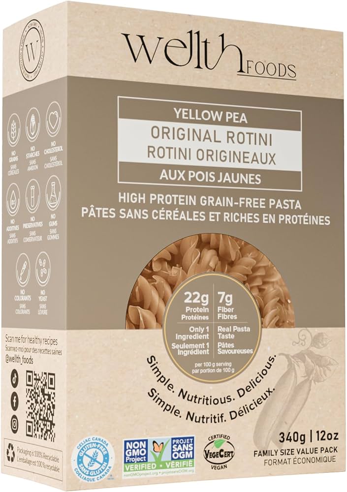 Wellth Pasta   Wellth Pasta, Original, 340g, 6 boxes