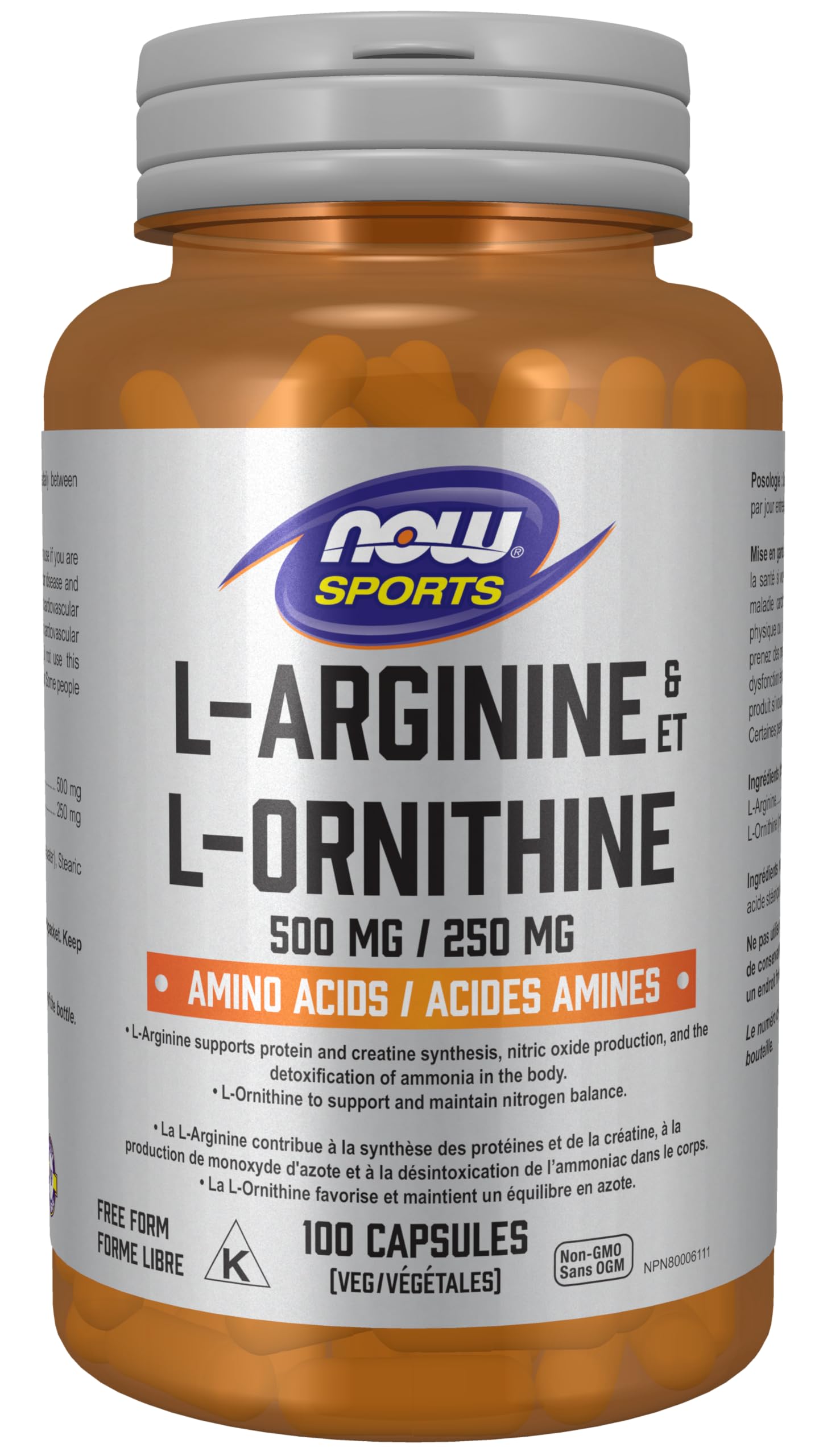 NOW    L-Arginine/Ornithine 500 / 250 100cap