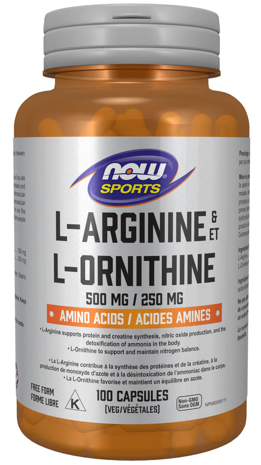 NOW    L-Arginine/Ornithine 500 / 250 100cap