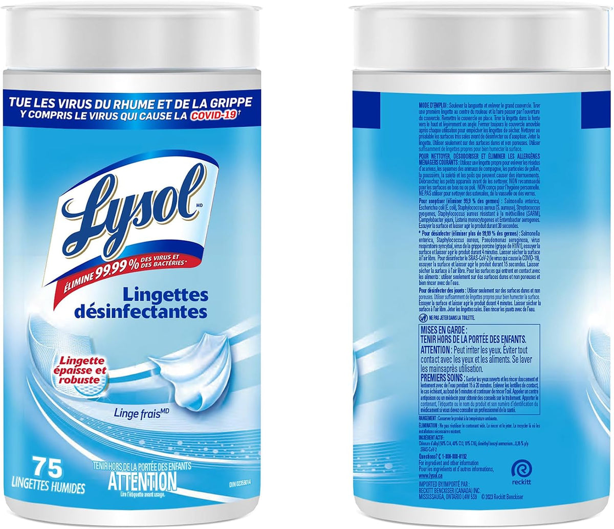 LYSOL DISINFECTING WIPES CRISP LINEN 75 WIPE