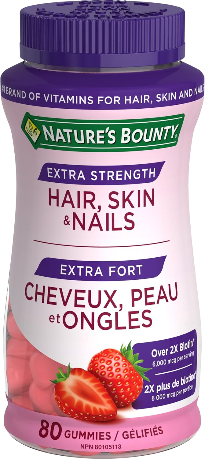 NATURE'S BOUNTY HAIR SKIN NAIL GUMMIE XSTRONG 80 GUMMY