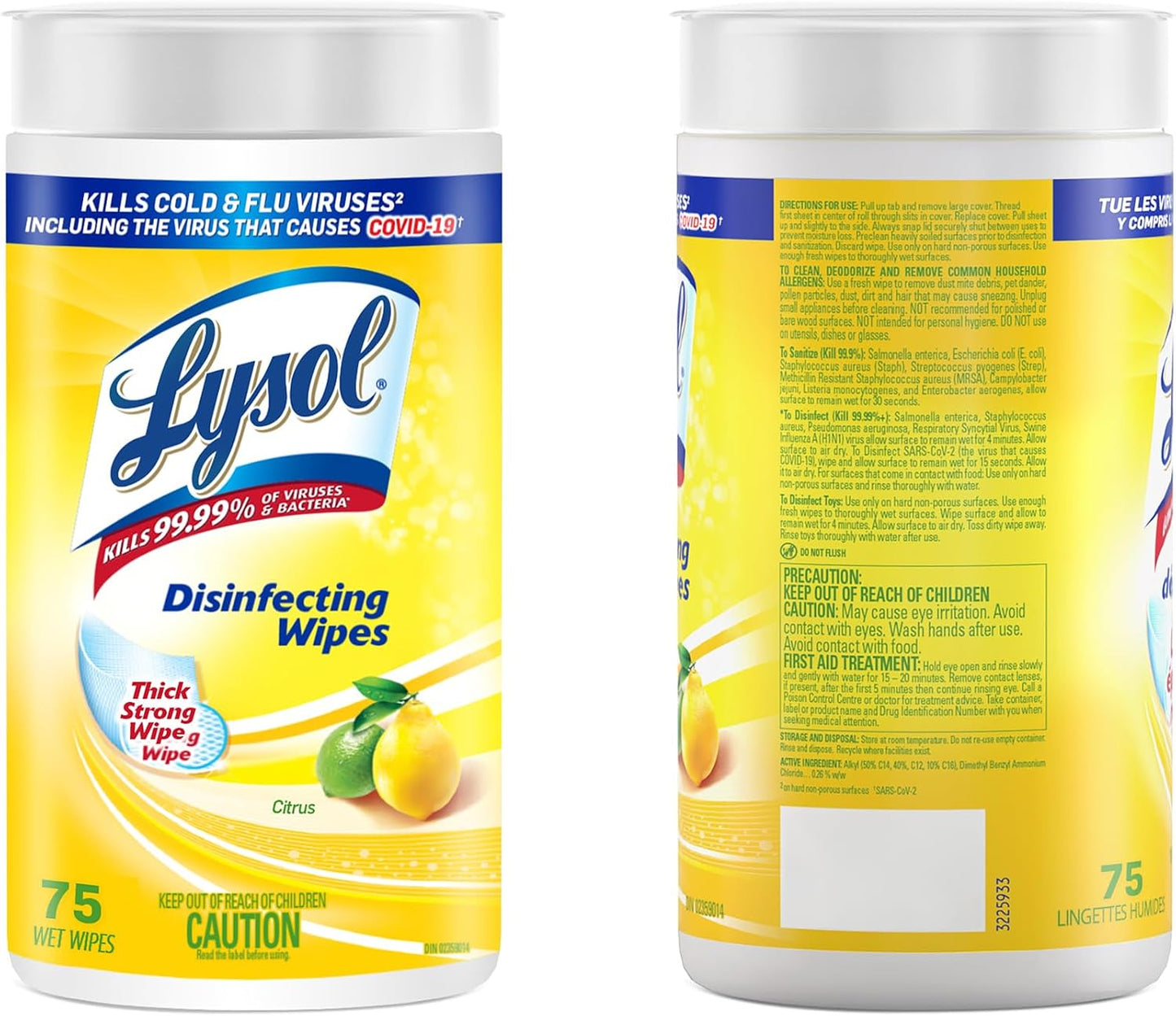 LYSOL DISINFECTING WIPES CITRUS 75 WIPE