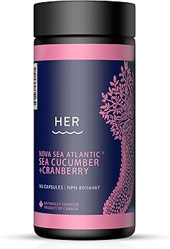 NOVA SEA ATLANTIC®  Sea Cucumber + Cranberry ELLE / HER  180 capsules (NPN# 80116467)
