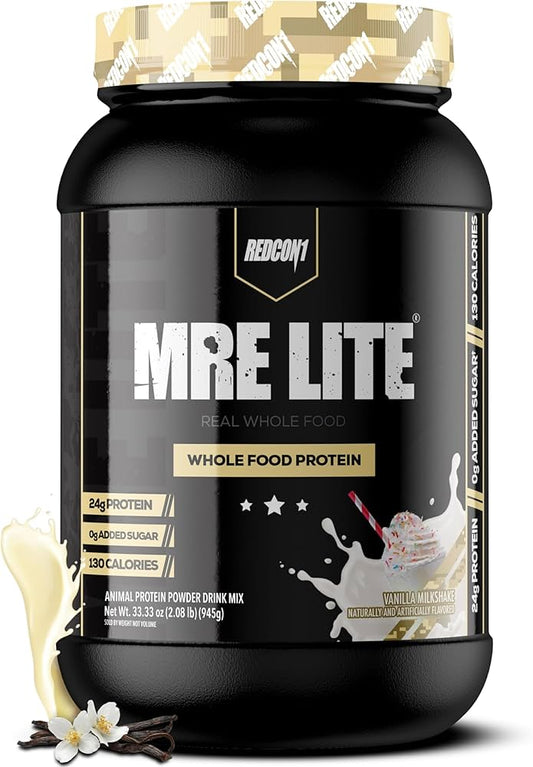 Redcon1    Redcon1 MRE Lite    Flavour: Vanilla Milkshake 
Container Size: 30 Servings    Each