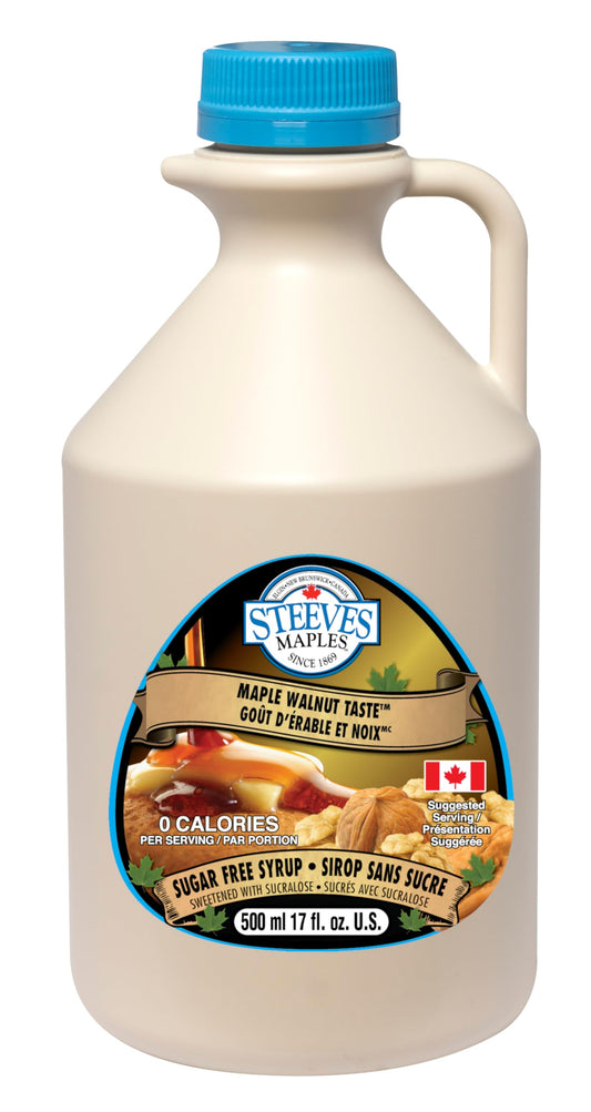 Steeves Maples Sugar Free Walnut Syrup 500 mL - Case of 12