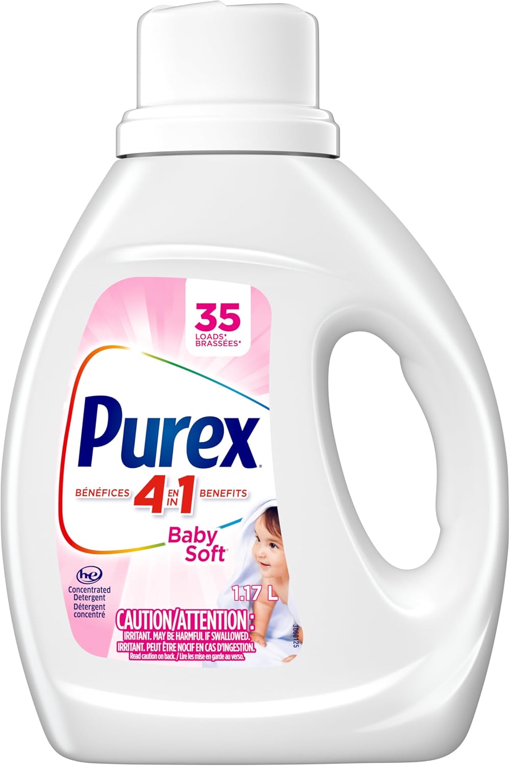PUREX BABY SOFT ULTRA DETERGENT CONC 1.17L pack of 6