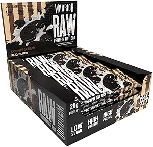 WARRIOR   RAW PROTEIN BAR   12/box   COOKIES & CREAM