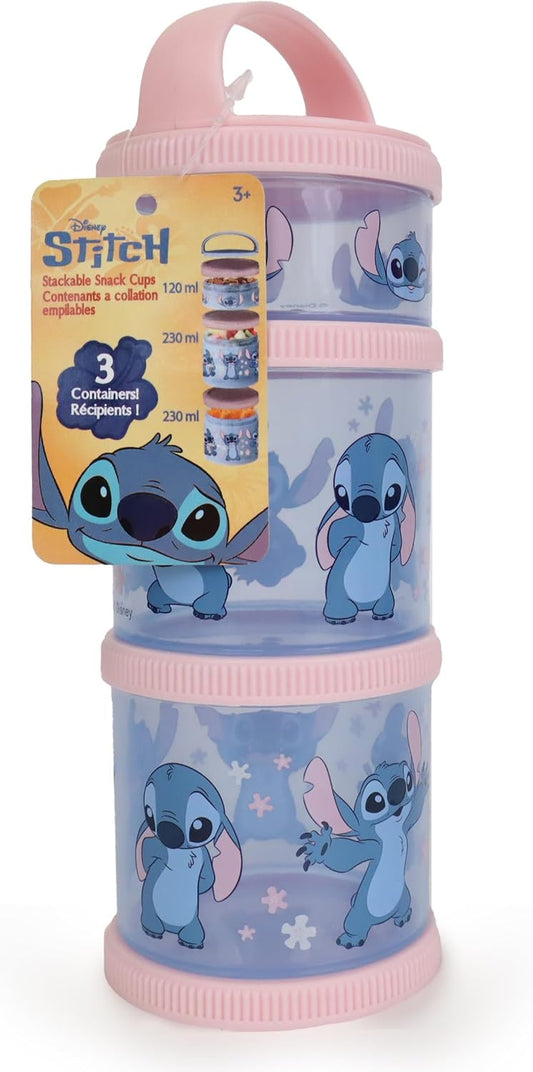 STITCH STACKABLE SNACK CUPS W/ HANDLE 3PC pack of 6