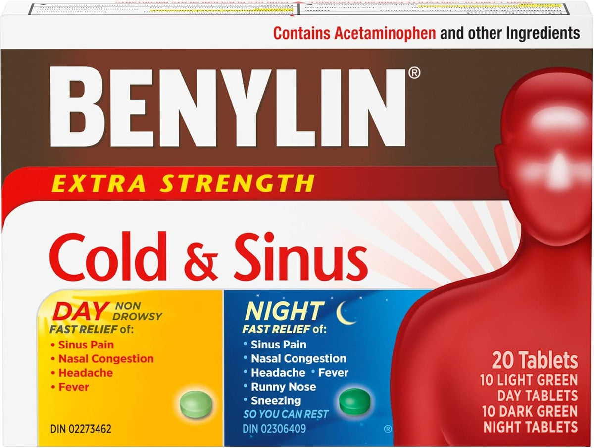 BENYLIN COLD&SINUS DAY/NIGHT CONV PK TB 20 TABLET