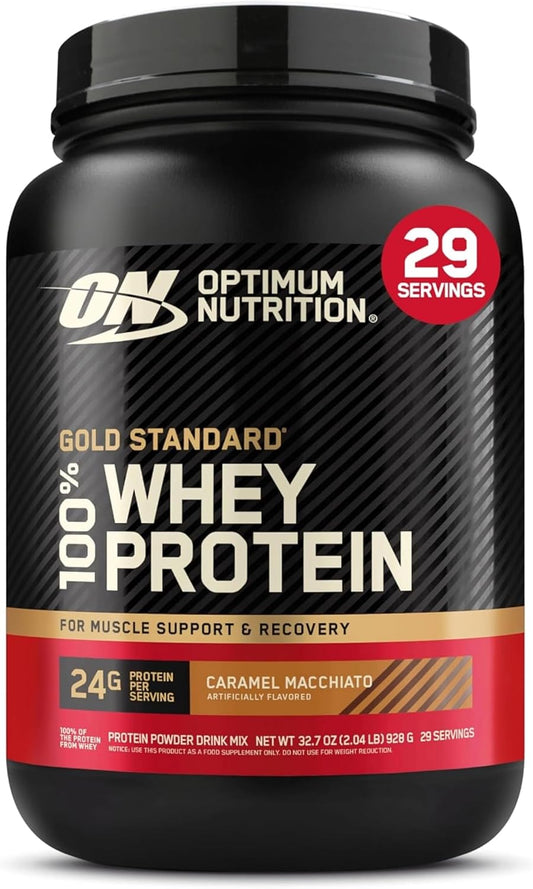 OPTIMUM NUTRITION - GOLD STANDARD 100% WHEY - CARAMEL MACCHIATO - 2lbs