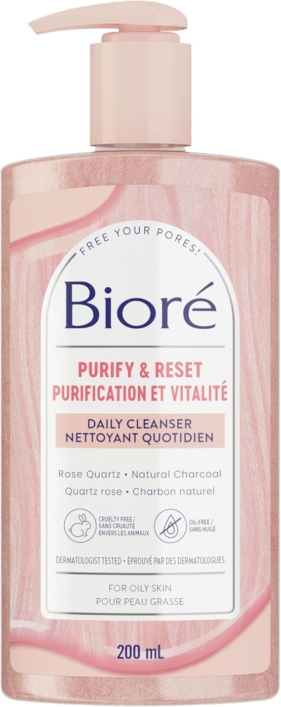 BIORE CLEANSER PURIFYING ROSE QUARTZ CHARCOAL150ML