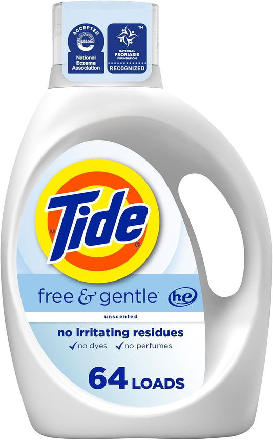 TIDE FREE & GENTLE HE 2.48L pack of 4