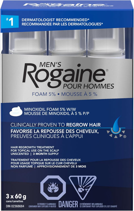 ROGAINE FOAM 5% MEN 3X60G SOLUTION