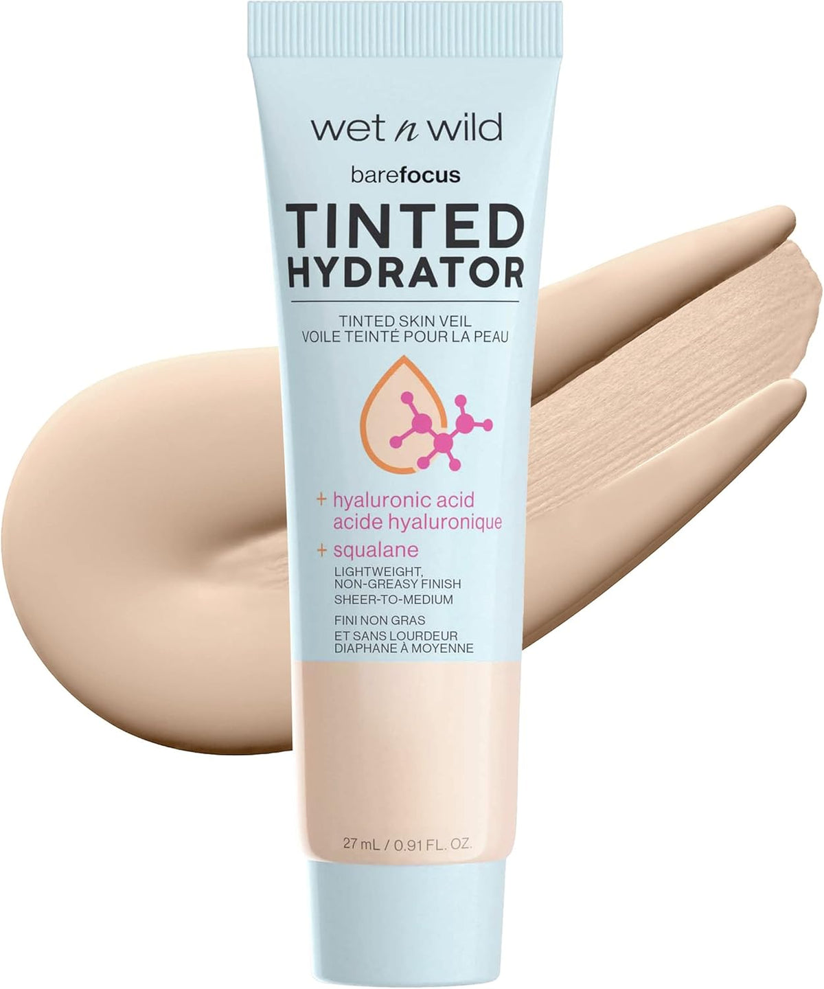 WET N WILD BARE FOCUS HYDRATOR TINTED LIGHT MD27ML pack of 2