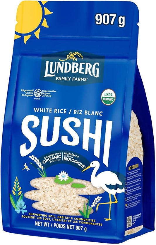 Lundberg Family Farms   Organic Rice   Sushi, Short Grain White Rice907G