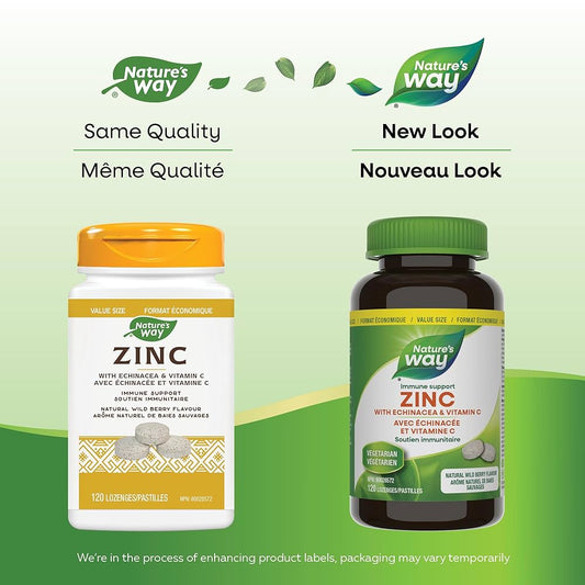 Nature's Way - Zinc with Echinacea & Vitamin C - 120 Lozenges