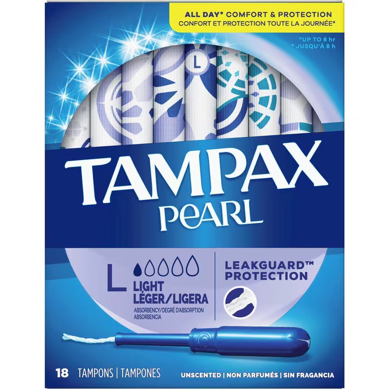 TAMPAX PEARL LITE UNSCENTED 18