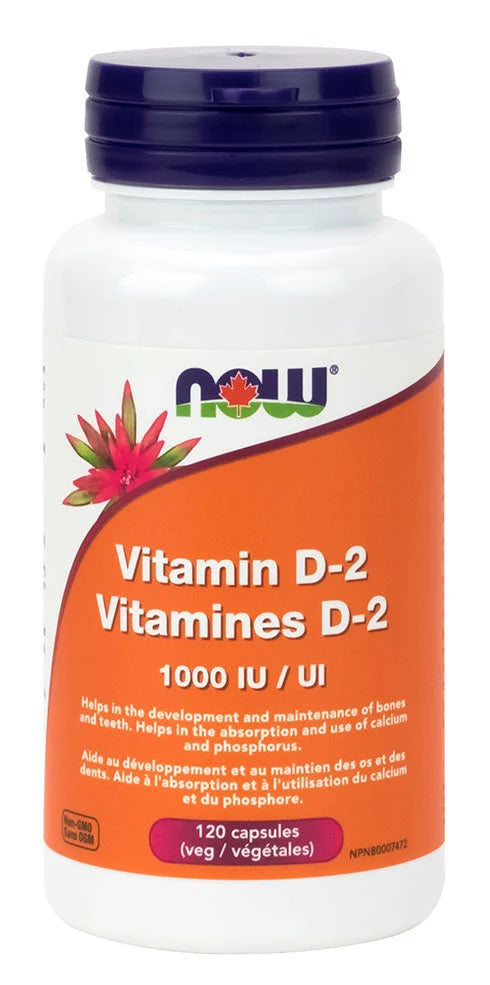 NOW Foods - Vitamin D-2 1,000 IU Dry Vegan 120vcap