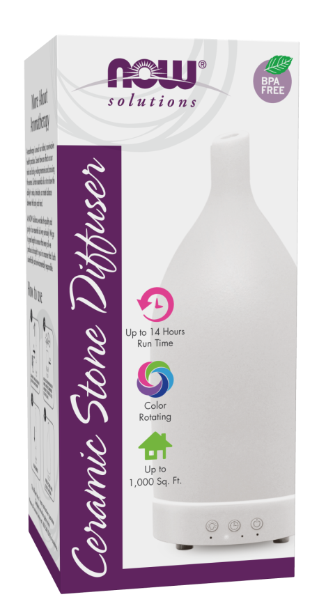 NOW    Ultrasonic Diffuser - USB White Ceramic Stone