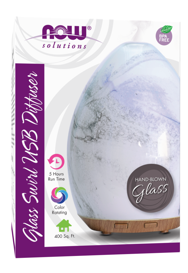 NOW    Ultrasonic Diffuser - USB Glass Swirl