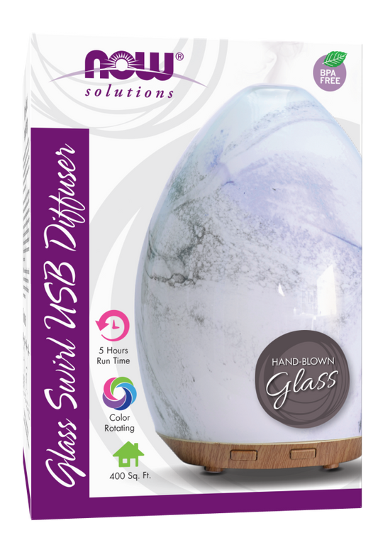 NOW    Ultrasonic Diffuser - USB Glass Swirl