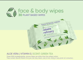 Rebels Refinery   Face and Body Wipes 30ct