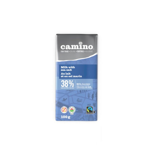 CAMINO    Org Milk Choc w/SeaSalt 100g*12