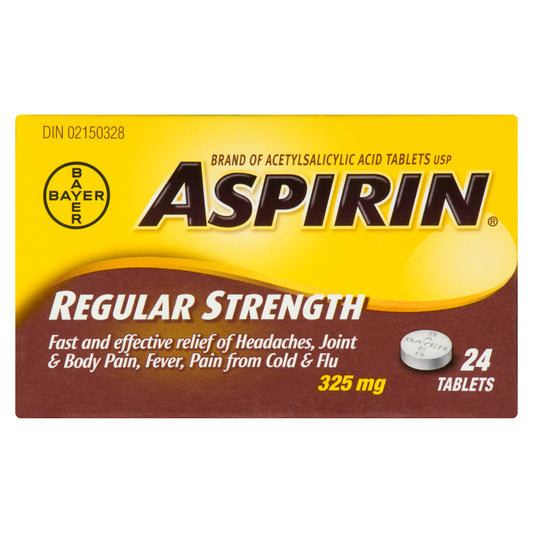 Aspririn Regular Strength 24 tabs