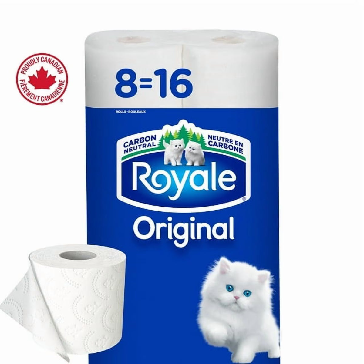 ROYALE BATHROOM TISSUE 242SHT DBL ROLL 8 pack of 6