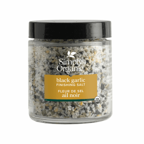 SIMPLY ORGANIC    -   Black Garlic Finishing Salt, Organic (glass bottle) (vegan)    62g