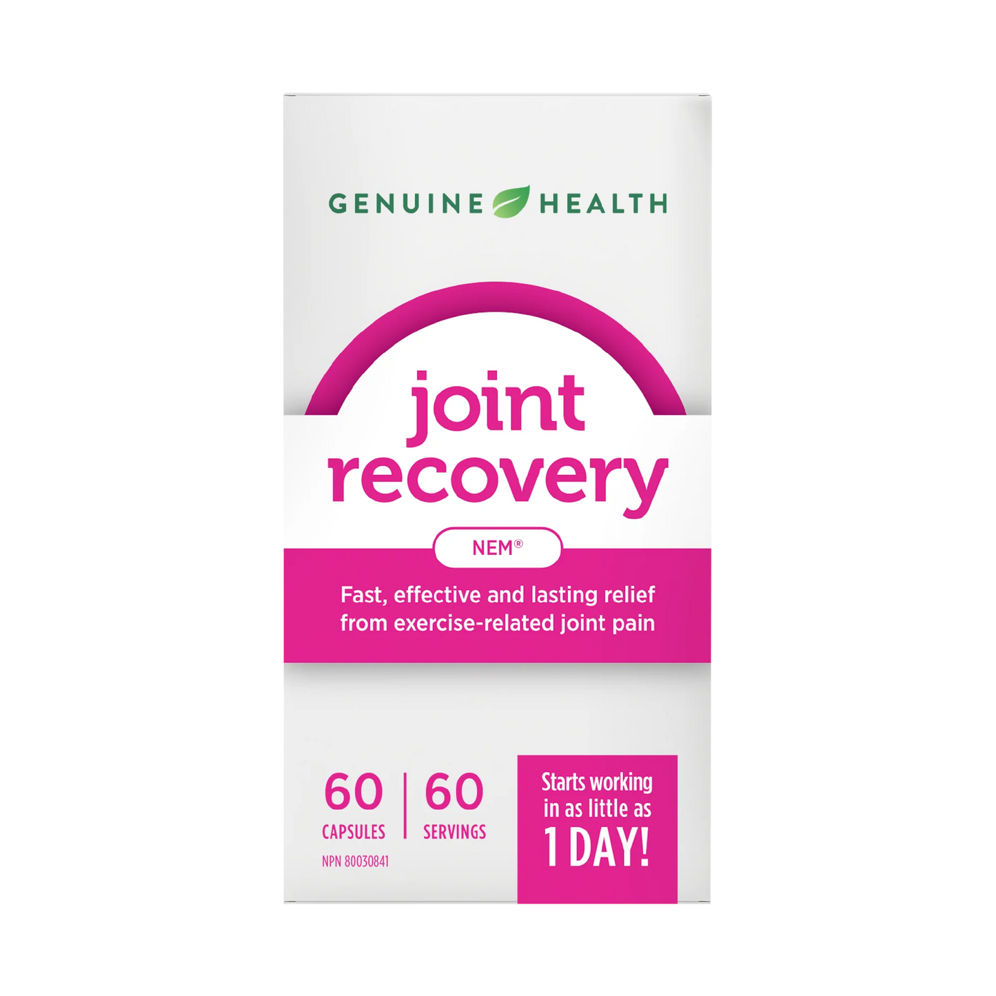 Genuin Health   fast joint recovery with NEM, 60 capsules