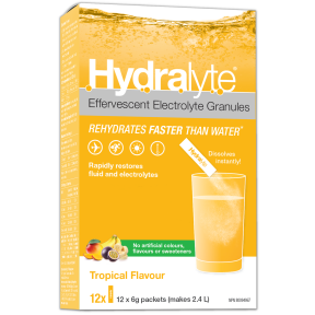 Hydralyte   Electrolyte Granules- Tropical 12ct