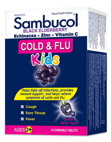 Sambucol®   Cold & Flu Kids Chewables 24ch